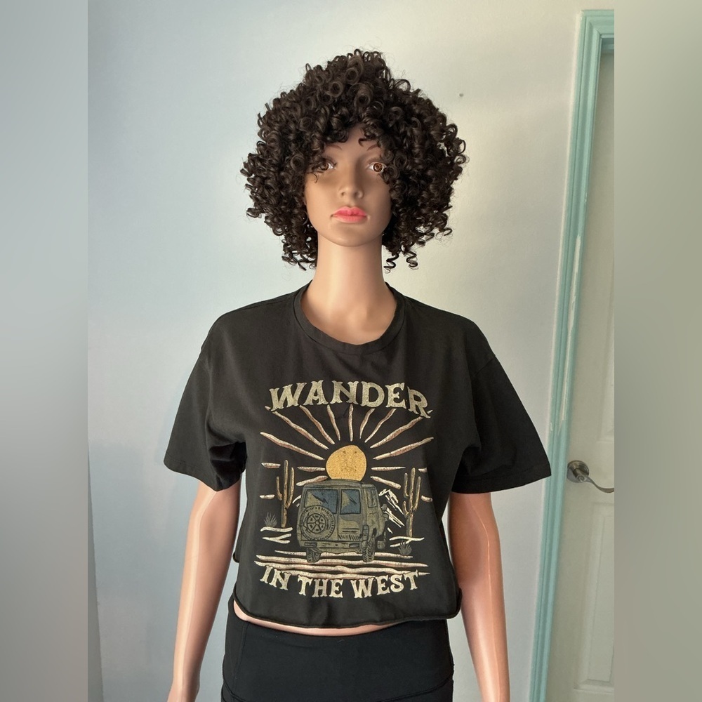 Altar'd State Black Graphic Tee - Wander in the West
